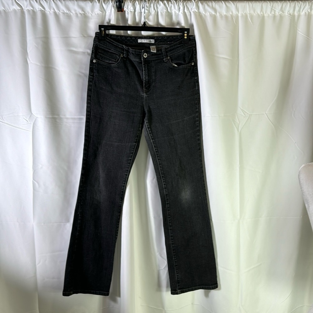 Chicos Platinum Black Jeans size ( 0.5)‎